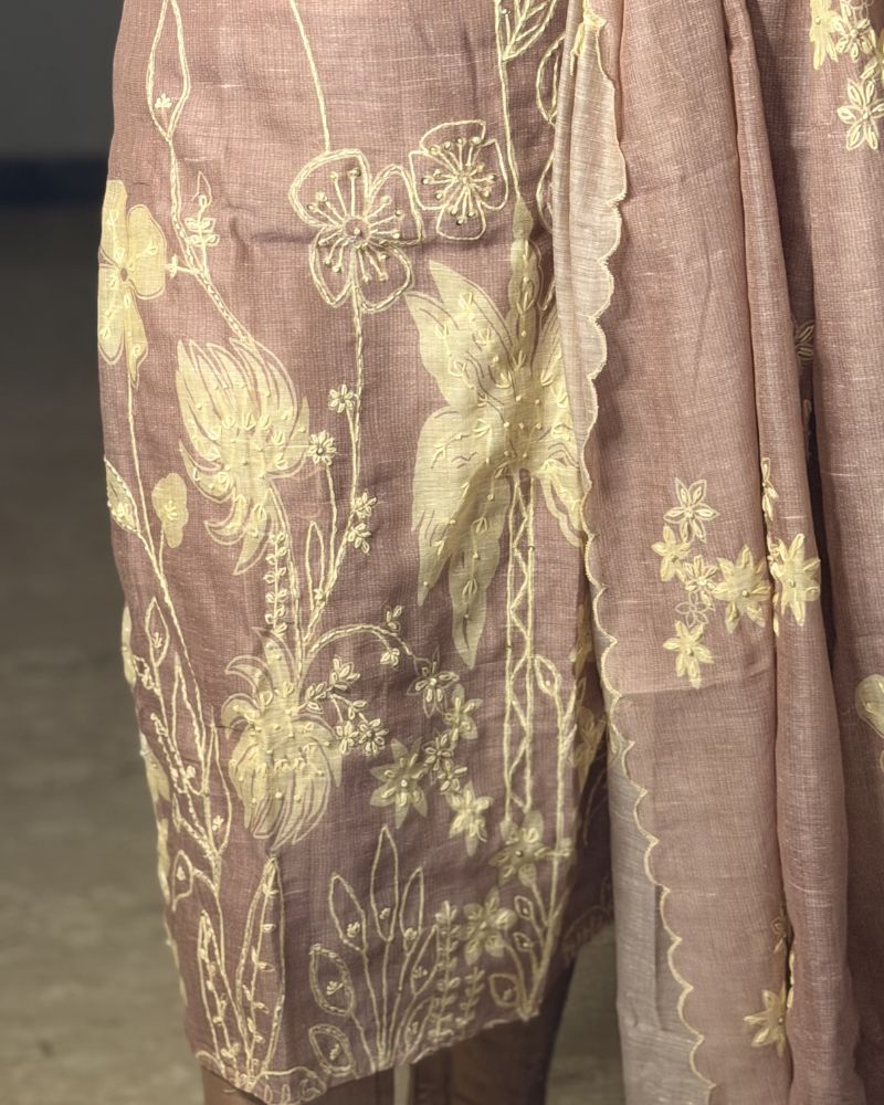 PINK LINEN SUIT SET