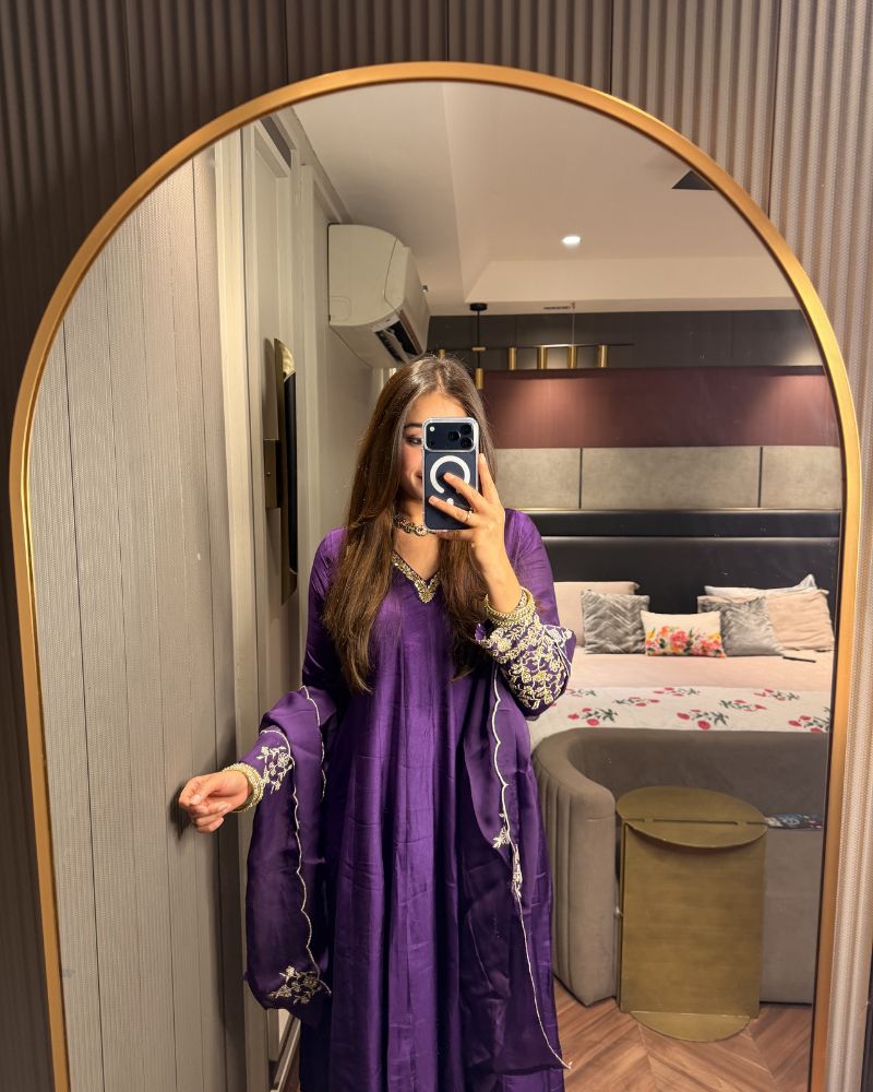 Purple A-Line Suit