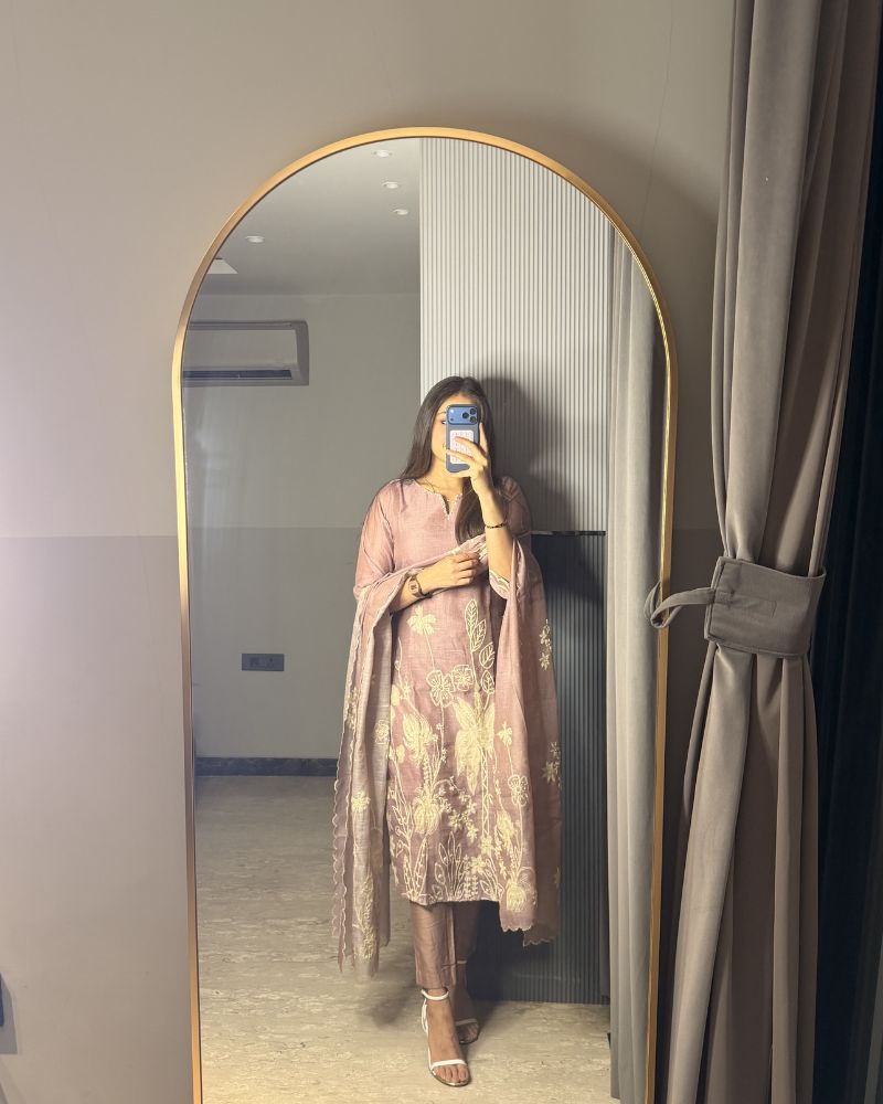 PINK LINEN SUIT SET