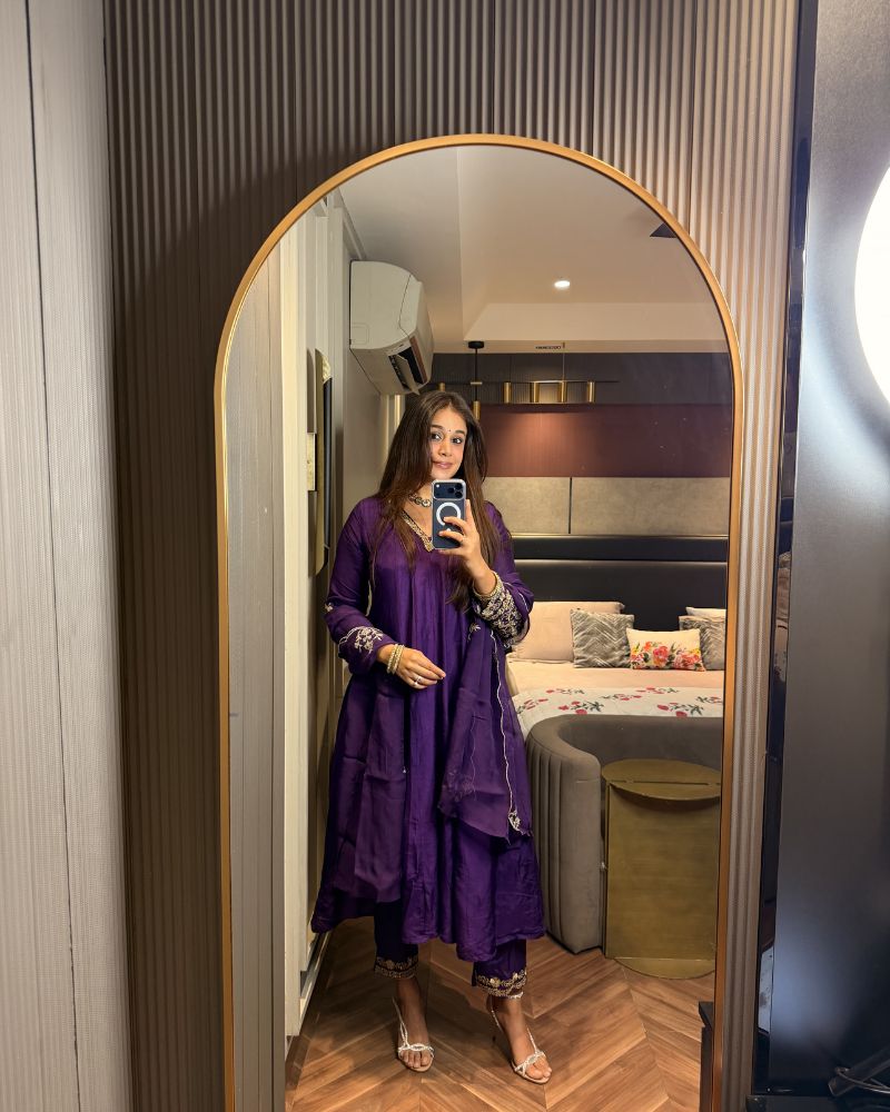 Purple A-Line Suit