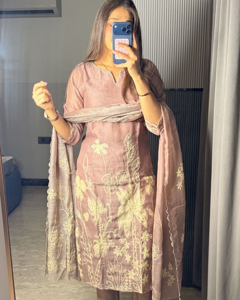PINK LINEN SUIT SET