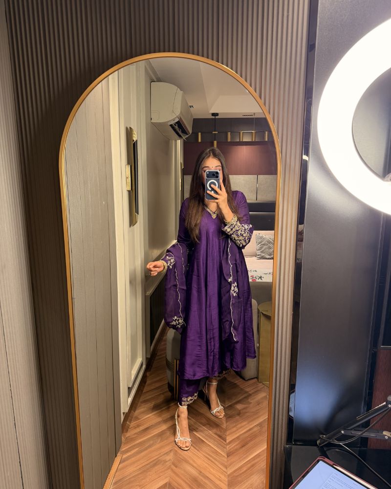 Purple A-Line Suit