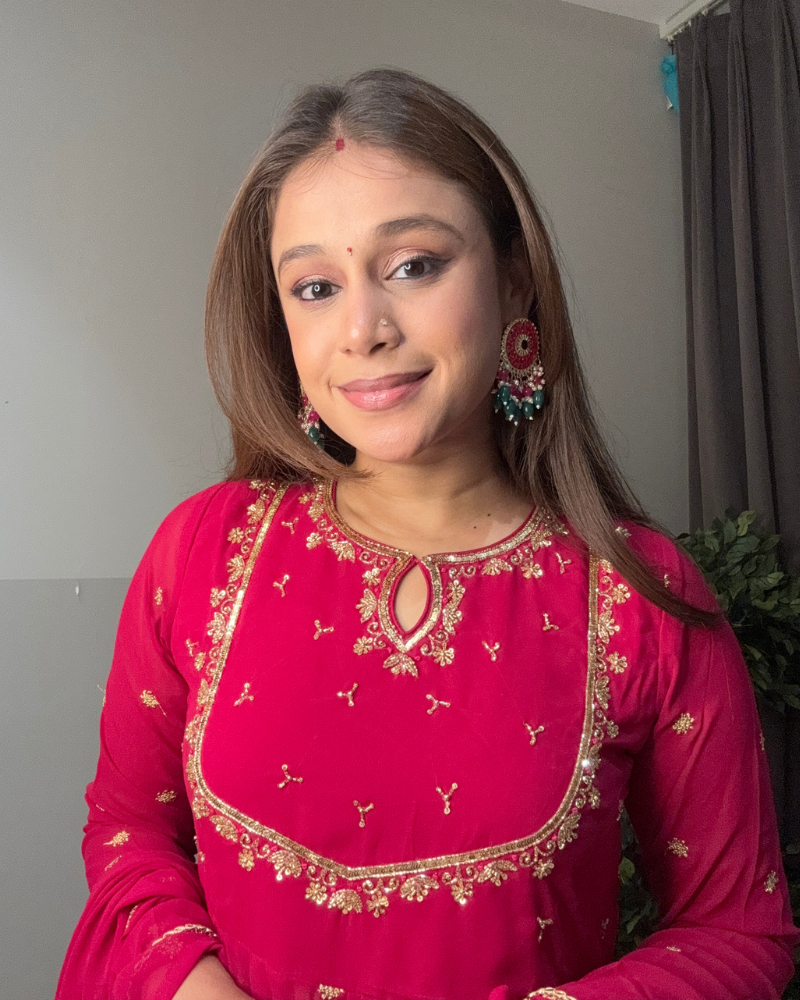 HOT PINK FRONT OPEN ANARKALI