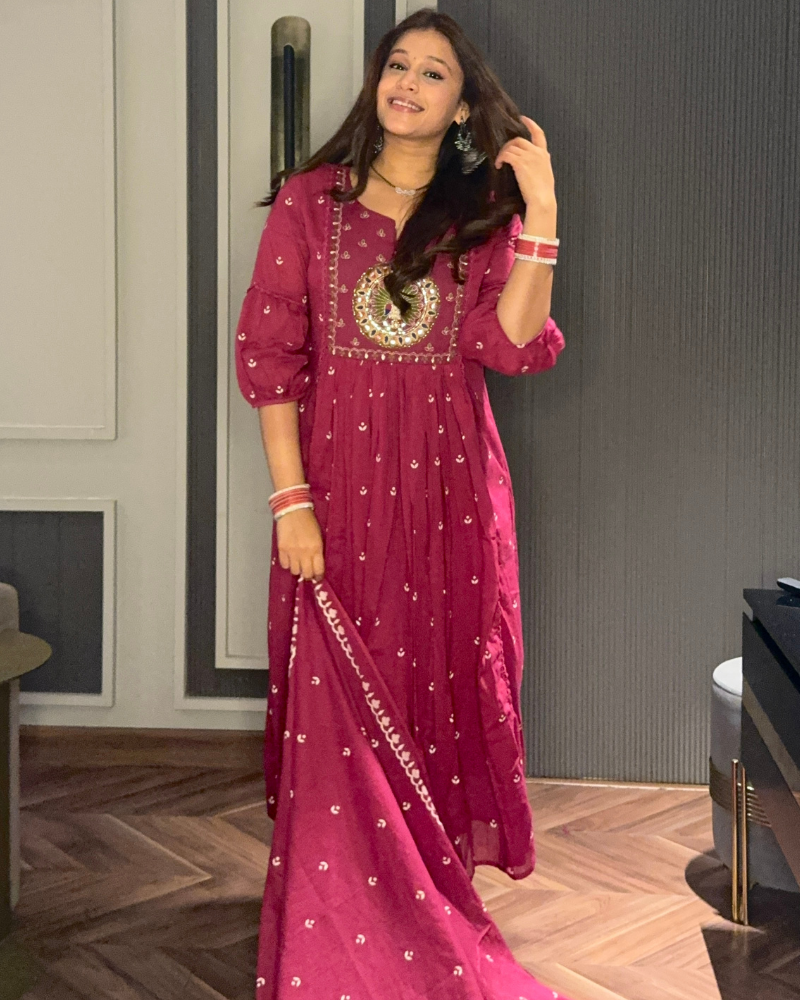 HOT PINK ANARKALI
