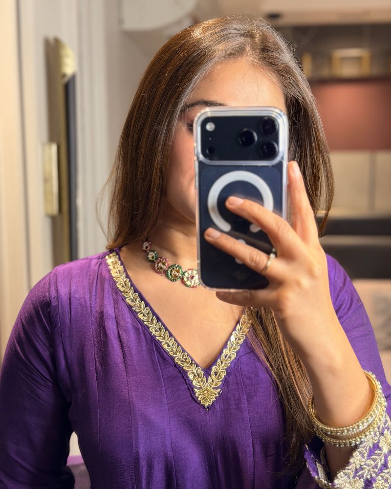 Purple A-Line Suit