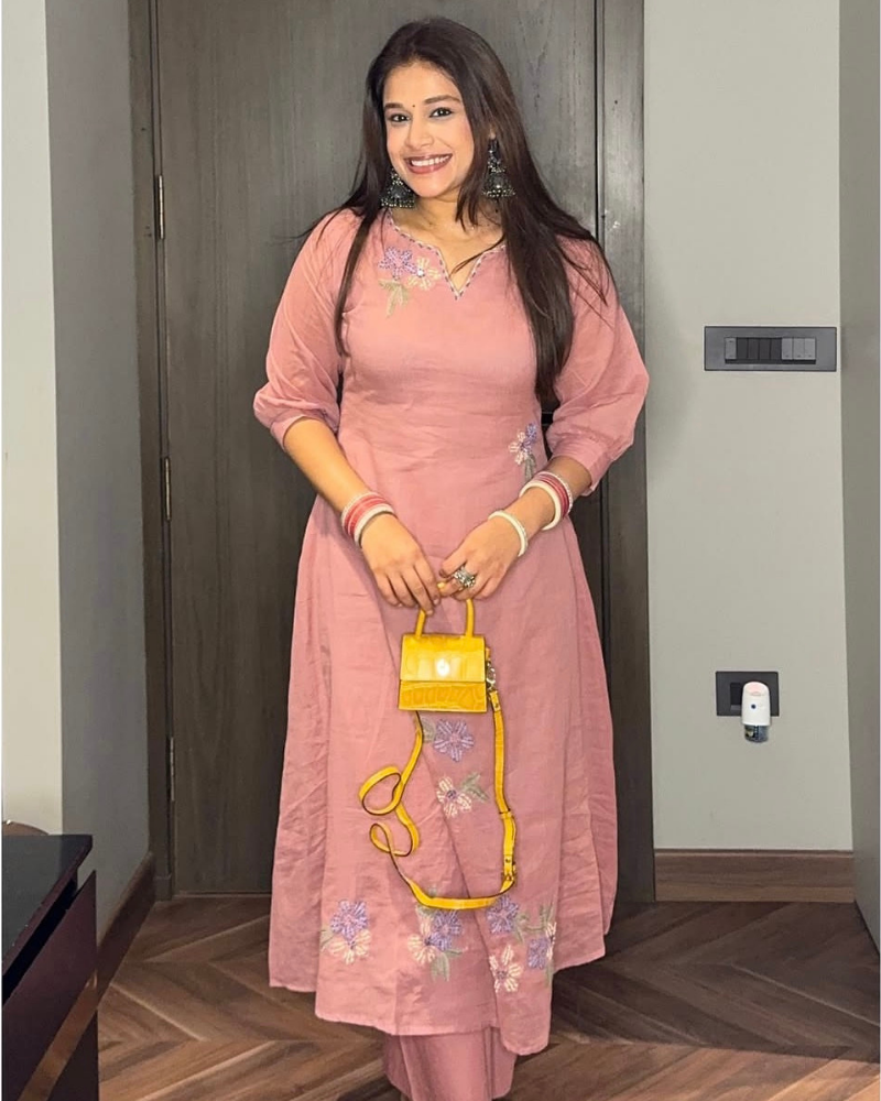 PINK KURTI SET