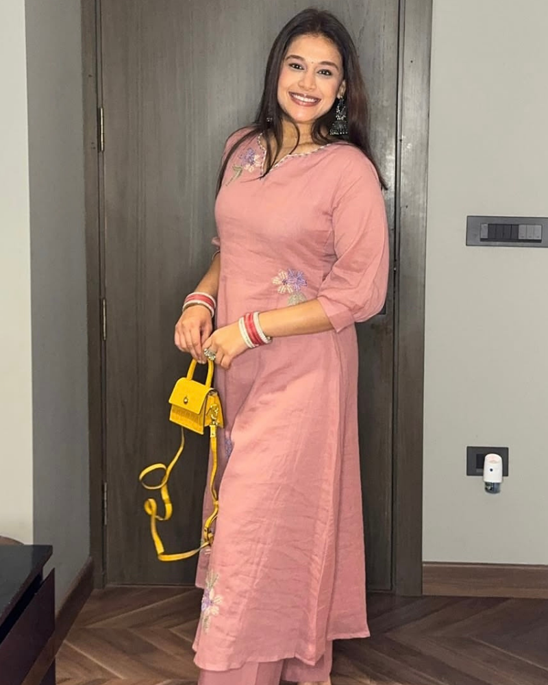 PINK KURTI SET