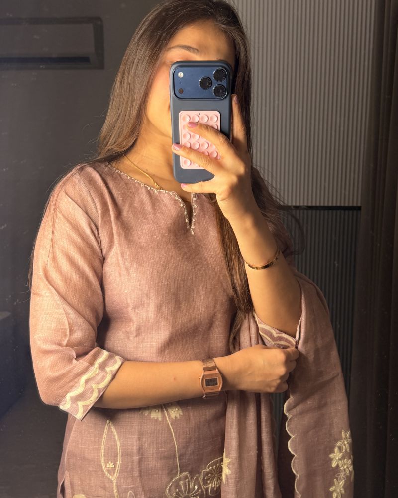 PINK LINEN SUIT SET