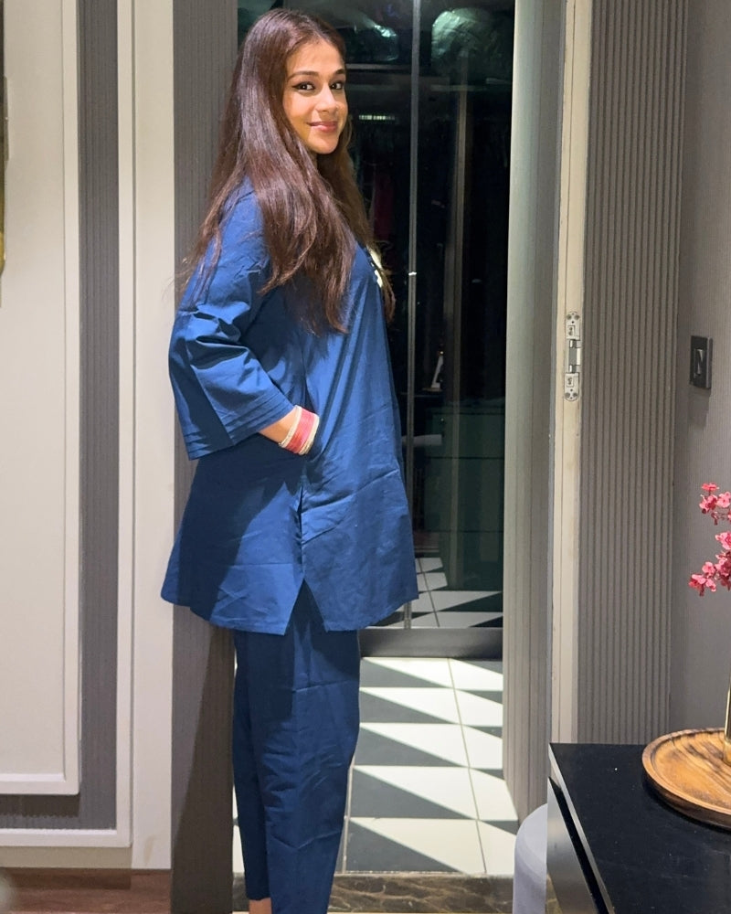 BLUE OVERSIZES CO-ORD