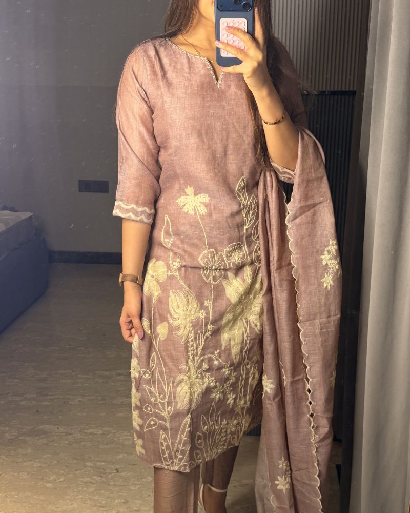 PINK LINEN SUIT SET