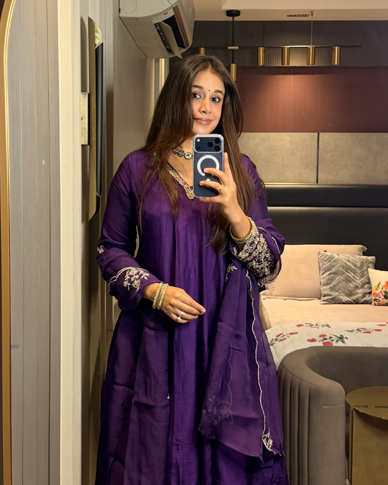 Purple A-Line Suit